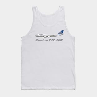 United Airlines 747-400 Merger Livery Shirt Version Tank Top